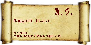 Magyari Itala névjegykártya